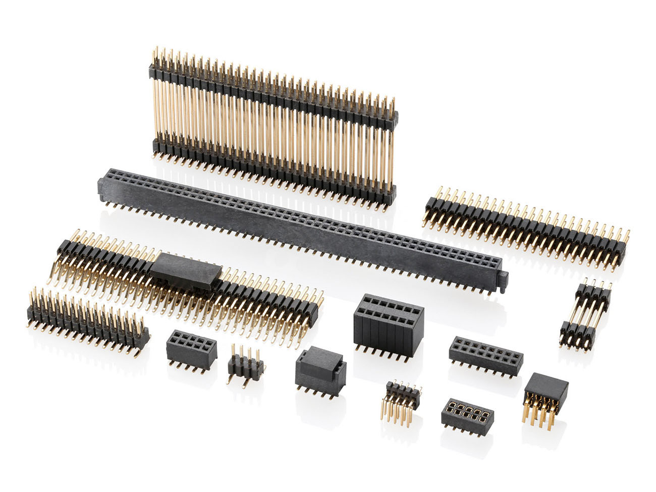 1271 Series 1.27mm Pitch (.050＂) 排针排母牛角连接器