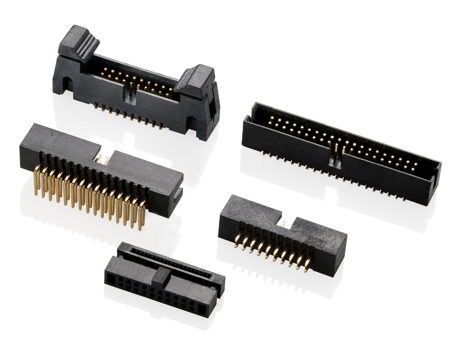 1276 Box Series 1.27mm Pitch (.050＂) 排针排母牛角连接器