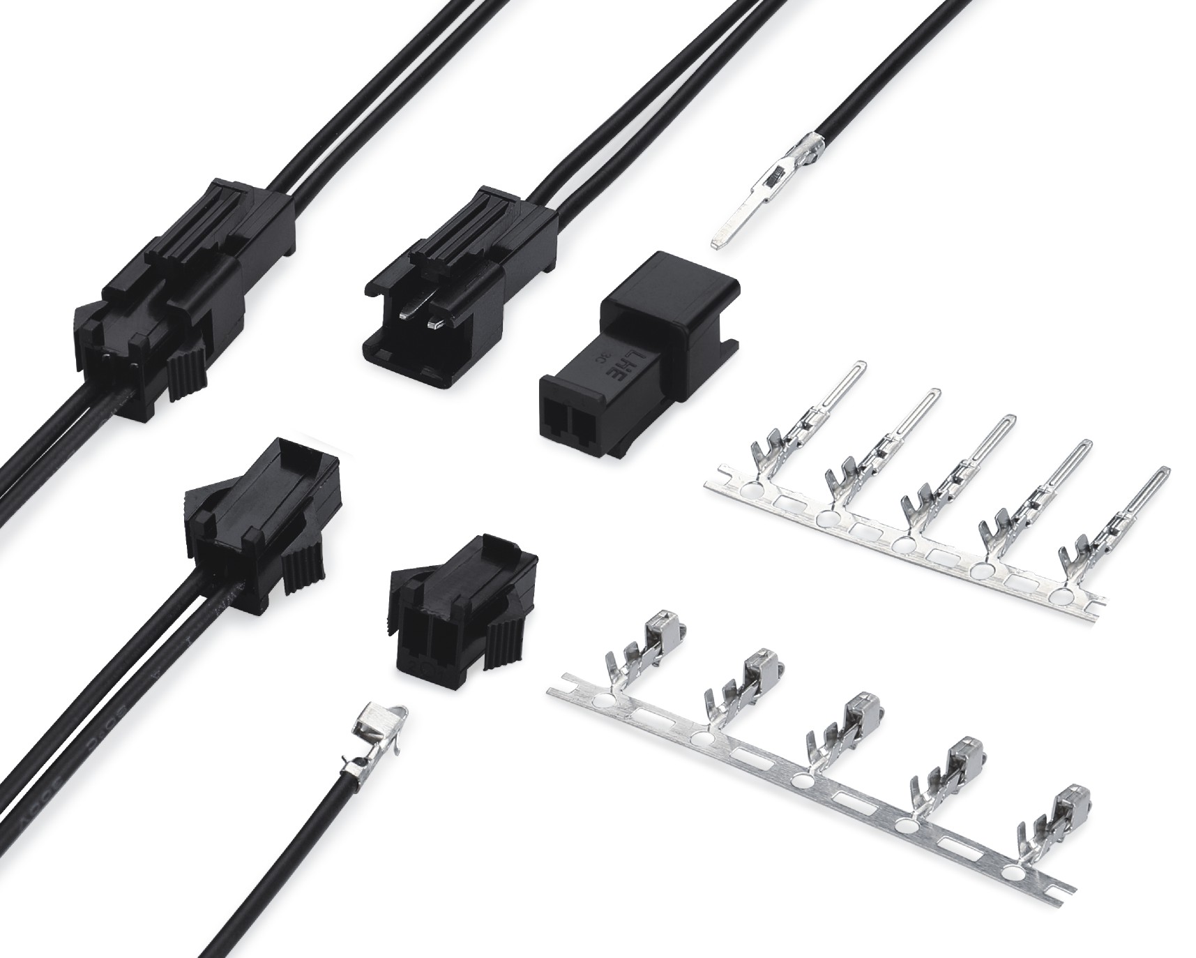 SM公母 2.5MM 黑色胶壳线材端子
