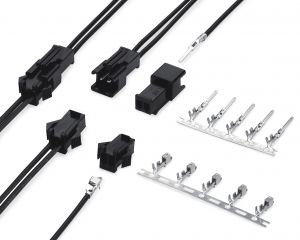 SM公母 2.5MM 黑色胶壳线材端子